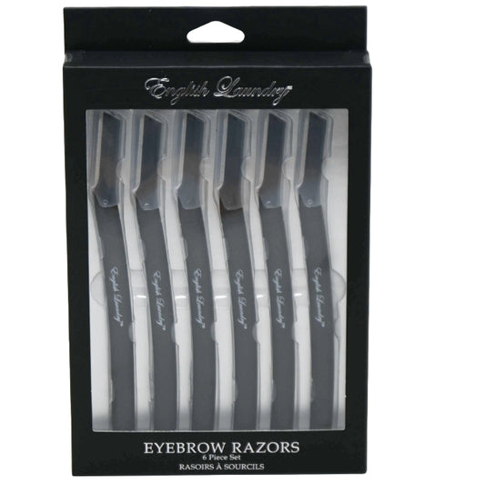 6pc ENGLISH LAUNDRY FOLDABLE EYEBROW RAZORS C/P 144