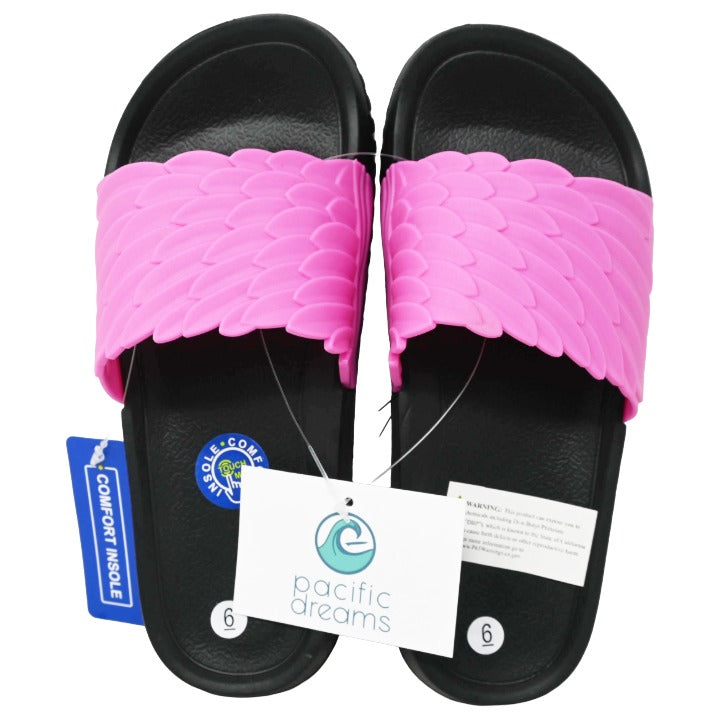 *OUTSIDE OF CA* FUCHSIA/BLK WOMEN WINGS SANDAL 3-ASST SIZE C/P 12