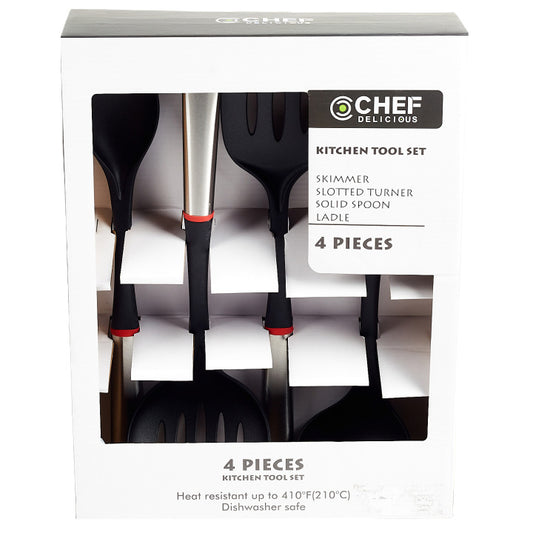 Chef Delicious NYLON UTENSIL 4PC SET C/P 6