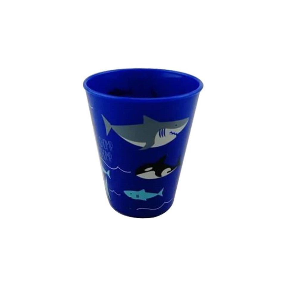 9" Kids Tapered Tumbler - Sharks Print C/P 6