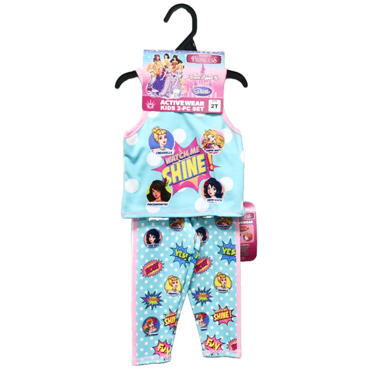FAIRYTALE PRINCESS RACER TANK ACTIVEWEAR SET PIXEL PRINCESS 3-ASST SIZE 2T-4T C/P 48