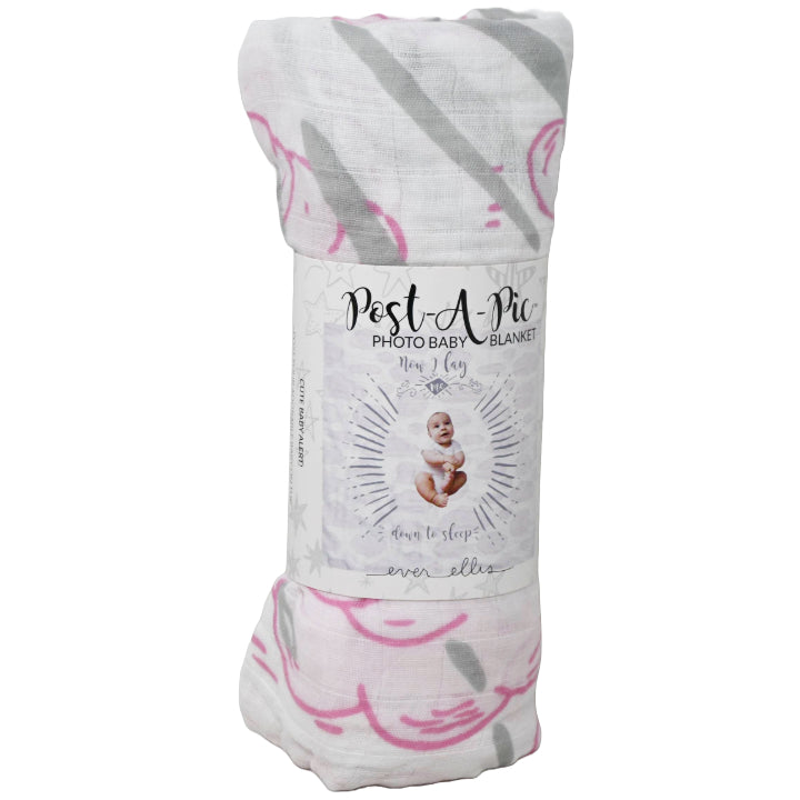 Muslin Baby Blanket- Pink Sleep C/P 50