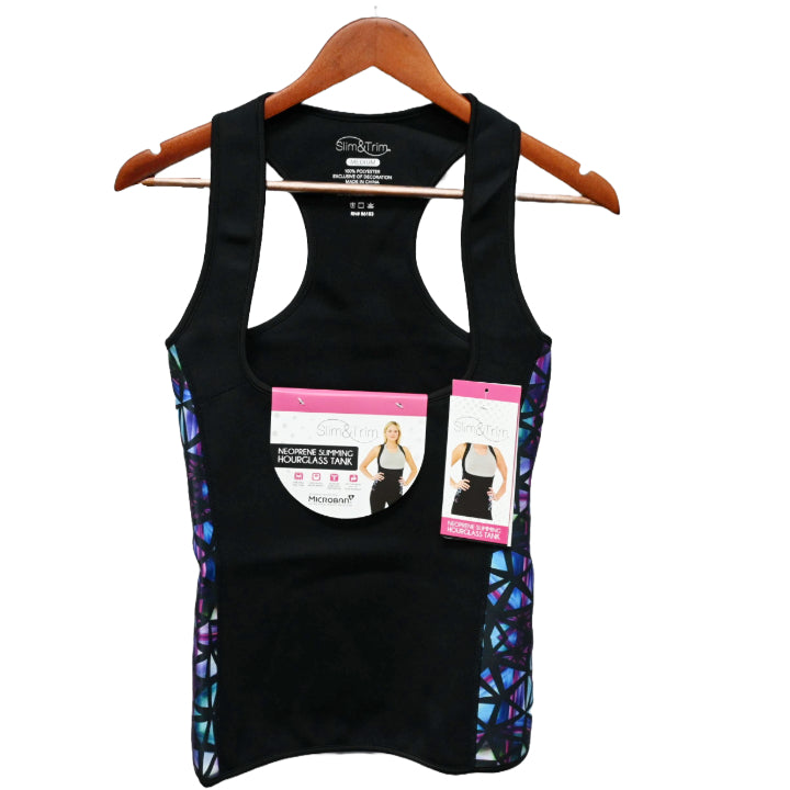 SMALL BLK/MULTI WOMEN HOURGLASS NEOPRENE TANK (FLAT PACKED) C/P 12