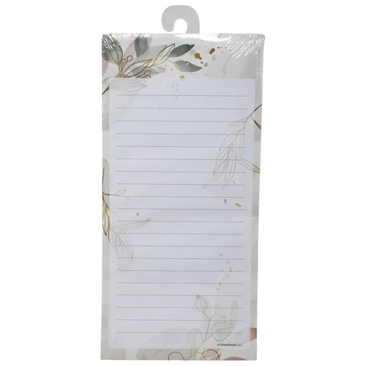 NOTEPAD W/MAGNETIC BACK - BLACK FLORAL C/P 12