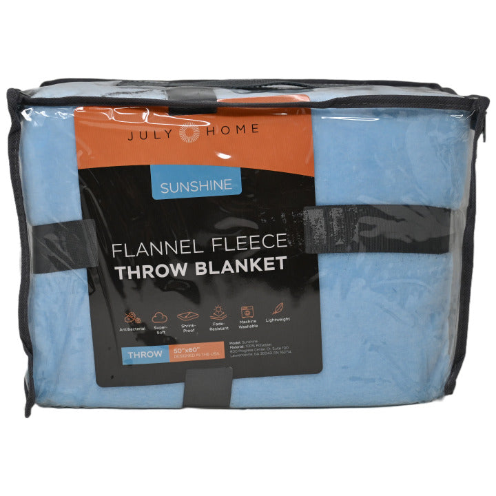50"x60" SUNSHINE BLUE THROW BLANKET C/P 12
