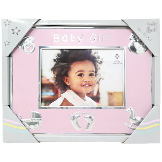 6x4 Pnk Baby Girl Frame C/P 24