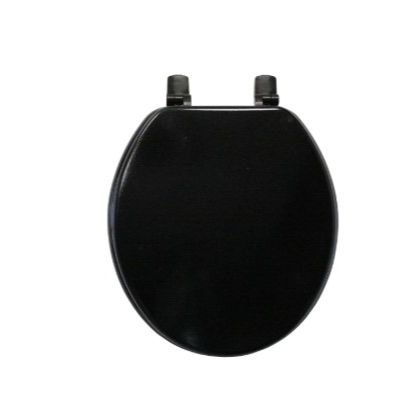 *OUTSIDE OF CA*Toilet Seat Wood Black C/P 6