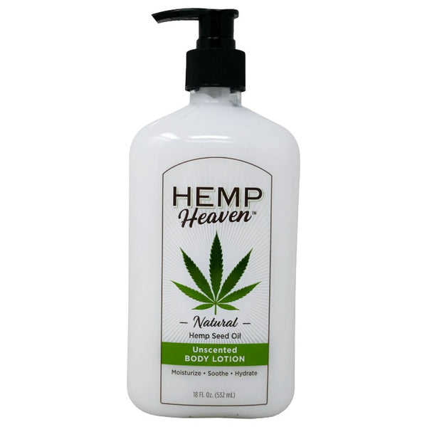 18oz HEMP HEAVEN UNSCENTED LOTION WITH PUMP C/P 12