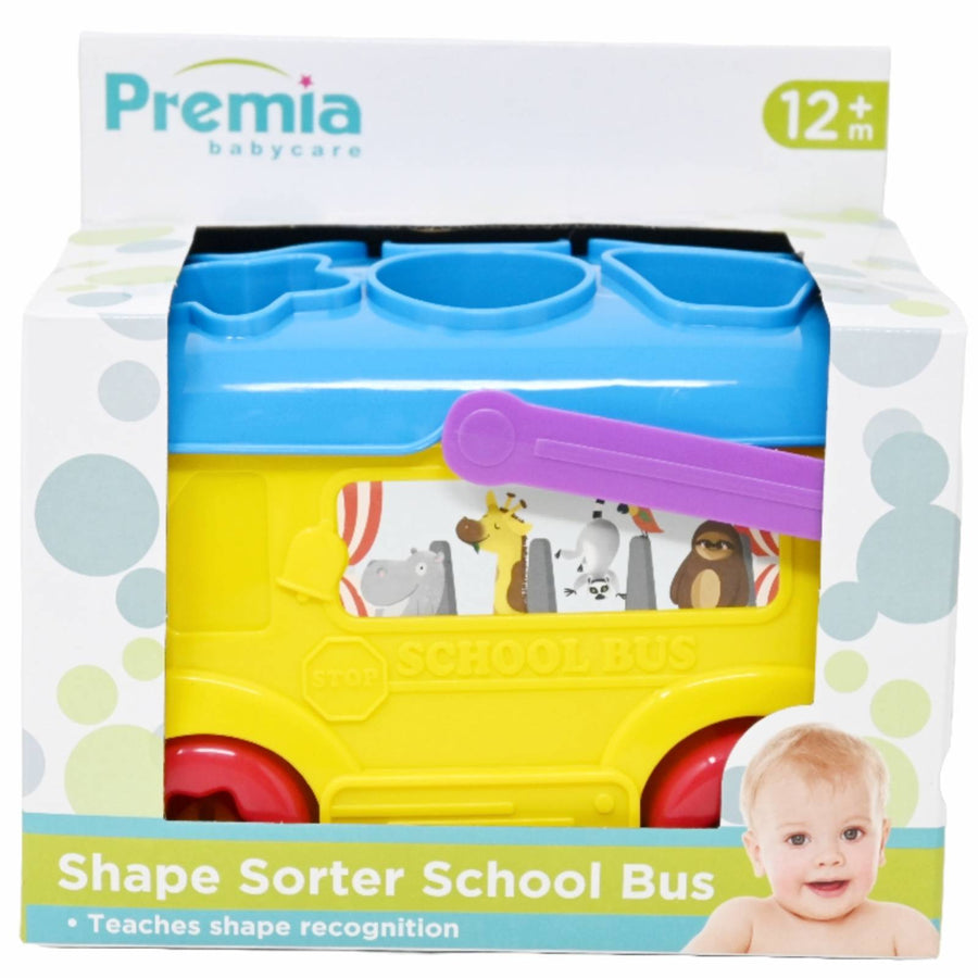 PREMIA SHAPE SORTER SCHOOL BUS PLAYSET, VENDOR #RC050309 C/P 12