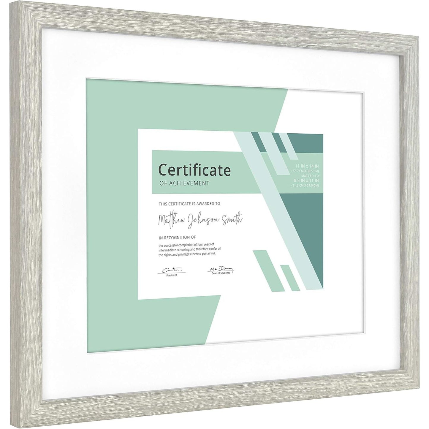 6pk 11X14" GRAY MATTED WOODGRAIN FRAME C/P 1