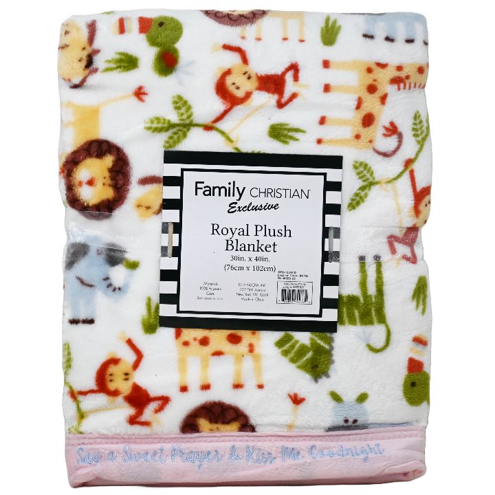 30"x40" FAUX FUR PRINTED JUNGLE BLANKET C/P 4