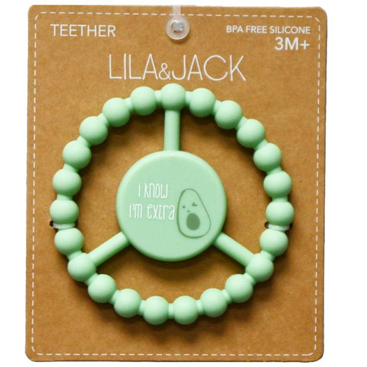 1pc Silicone Peace Teether - Sage "I Know I'm Extra" Avocado C/P 100