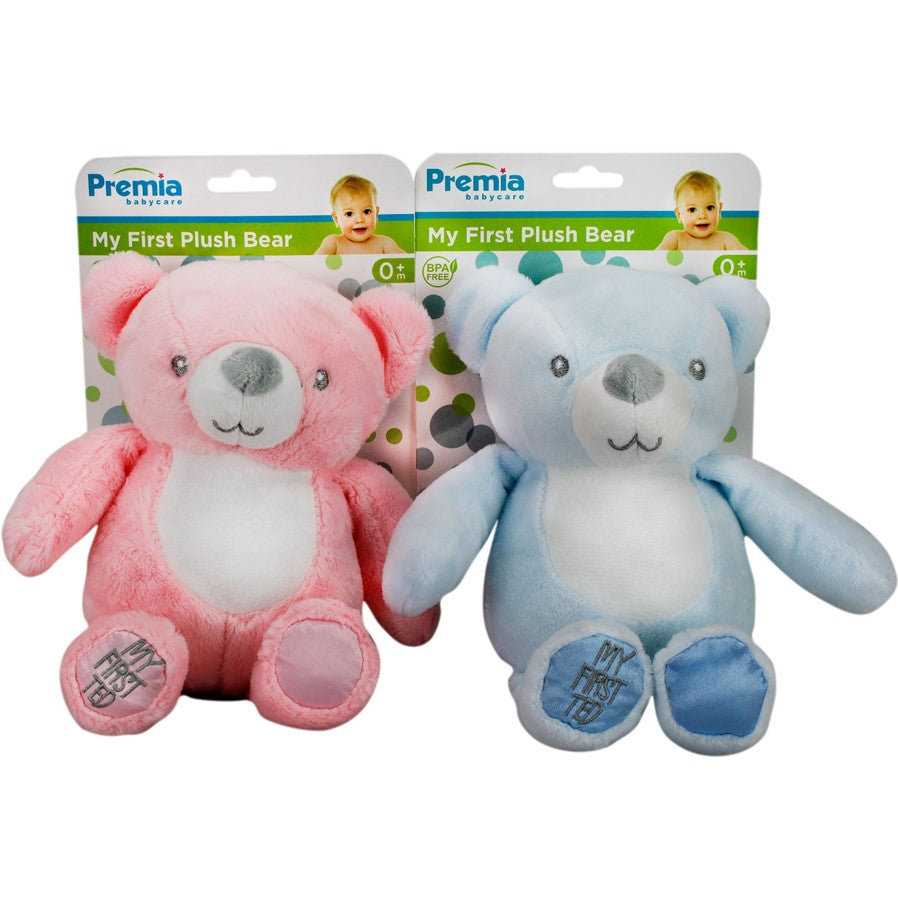 MY FIRST PLUSH BEAR 2 ASST COLORS (PINK & BLUE C/P 24