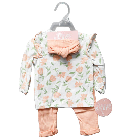 3pc GIRLS FRENCH TERRY SET- TOP/PANTS C/P 48