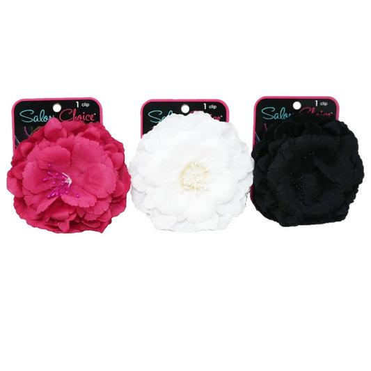 3 ASST MODESA FLOWER HAIR PIN C/P 144 SALON CHOICE