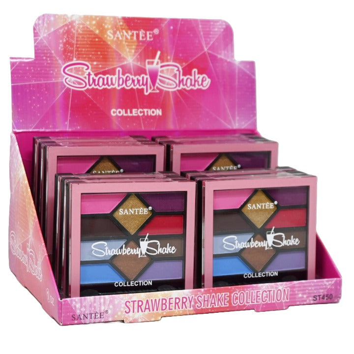 12 Color Blush & Eyeshadow Kit Strawberry Shake Collection in 12pc Displayer C/P 216 SANTEE