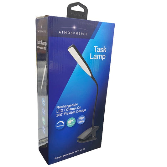 Blk Atmo Task Lamp C/P 4 Tzumi