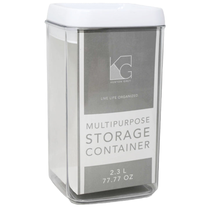2.3L White Square Plastic Container C/P 40