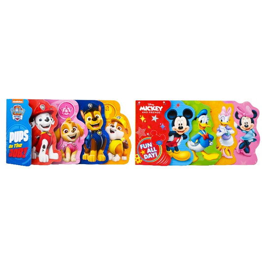 2 Asst Paw Patrol & Mickey Layered Books C/P 96 Disney (Pre-price $1.00)