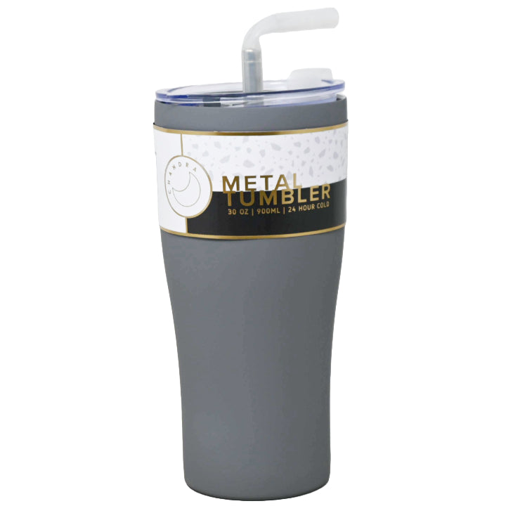 30oz CHARCOAL CHANDRA S.S DBL WALL WATER BOTTLE C/P 24