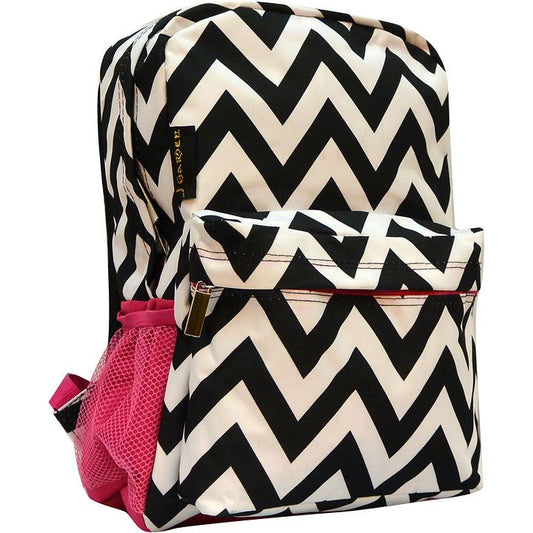 PINK/WHITE/BLK CHEVRON PRINT BACKPACK C/P 12