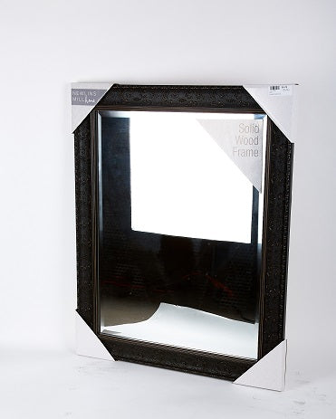 FR MIR 22X28 3IN WOOD BLK FLRL C/P 2