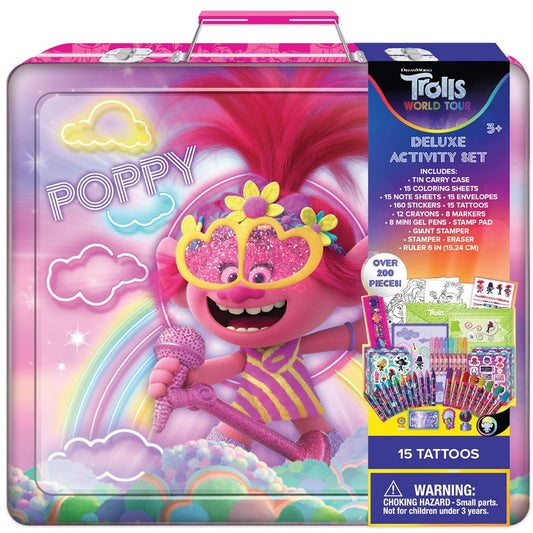 TROLLS TIN DELUXE ACTIVITY SET C/P 4