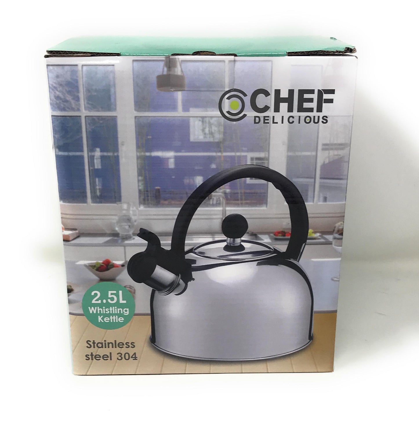 Chef Delicious STAINLESS STEEL WHISTLING KETTLE, 2.5L C/P 12