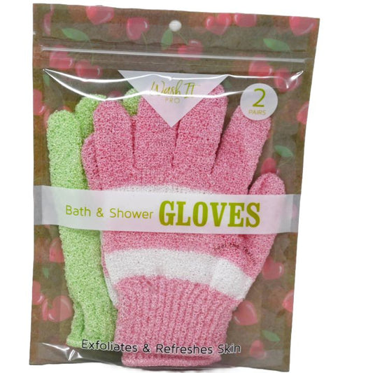 2pk BATH & SHOWER GLOVES C/P 72