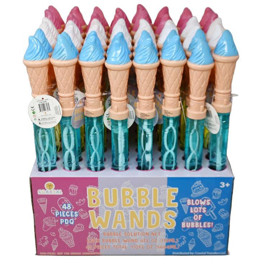 ICE CREAM ASST BUBBLE WAND C/P 48