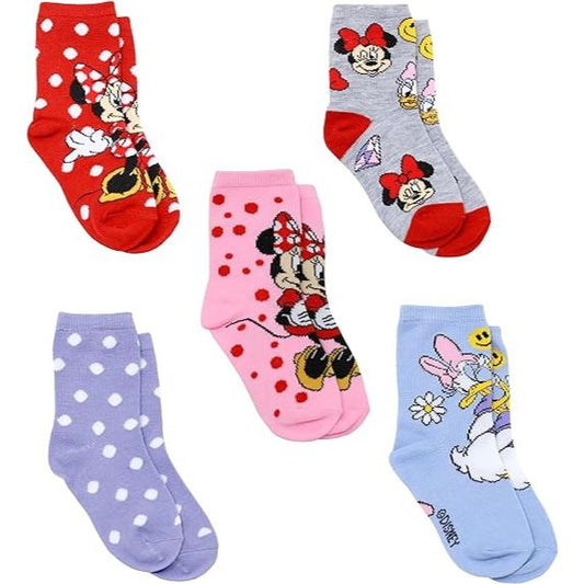 5pk MINNIE MOUSE I M AWESOME CREW SOCKS SIZE 6-8 C/P 60
