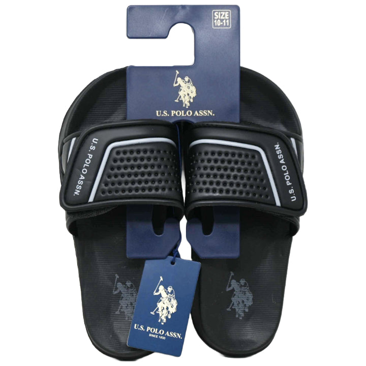 BLACK BOYS SANDALS SIZE 10-4 U.S. POLO ASSN. C/P 24