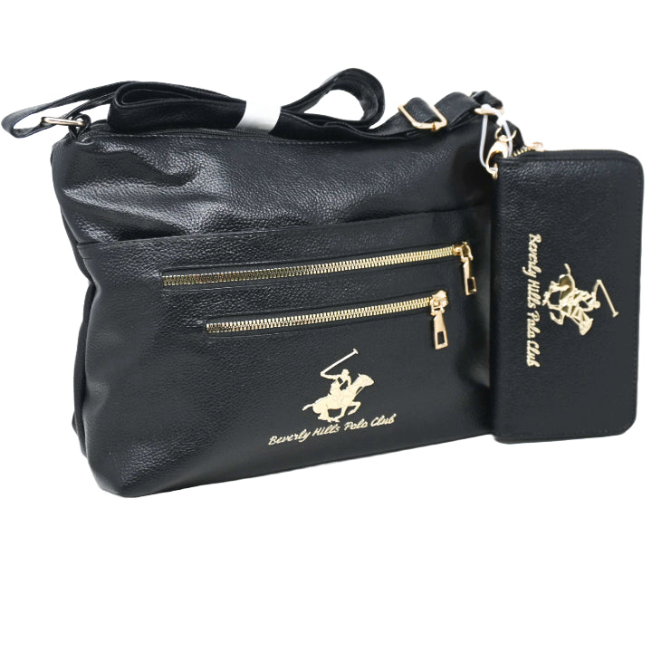 BHPC BLACK CROSSBODY HANDBAG W/WALLET C/P 24
