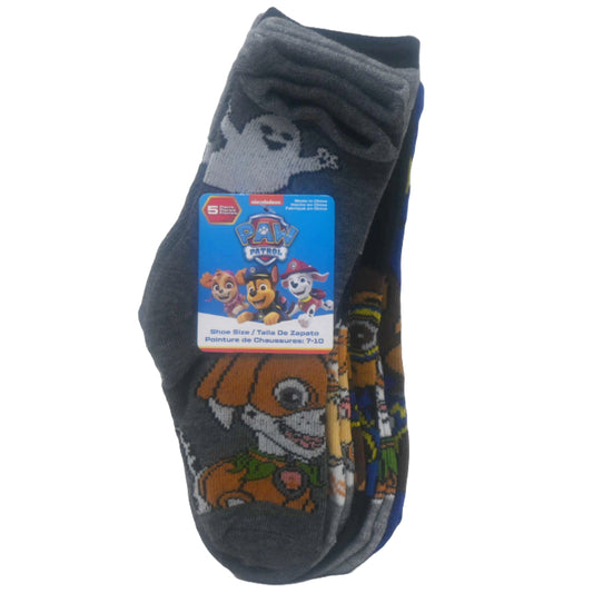 5pk PAW PATROL HALLOWEEN CREW SOCKS SIZE 4-6 C/P 60