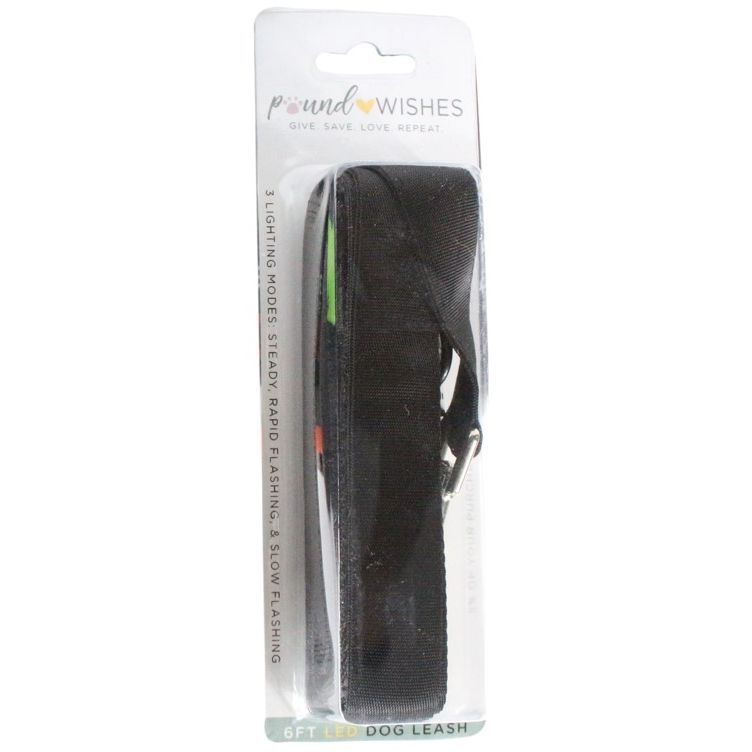 6ft BLACK/GREEN LED DOG COLLAR C/P 48