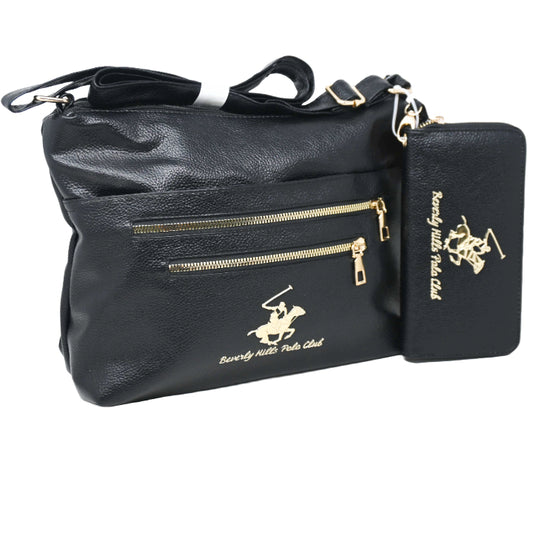 BHPC BLACK CROSSBODY HANDBAG W/WALLET C/P 24