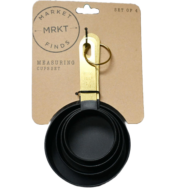 4pc BLACK MEASURING CUP SET C/P 96