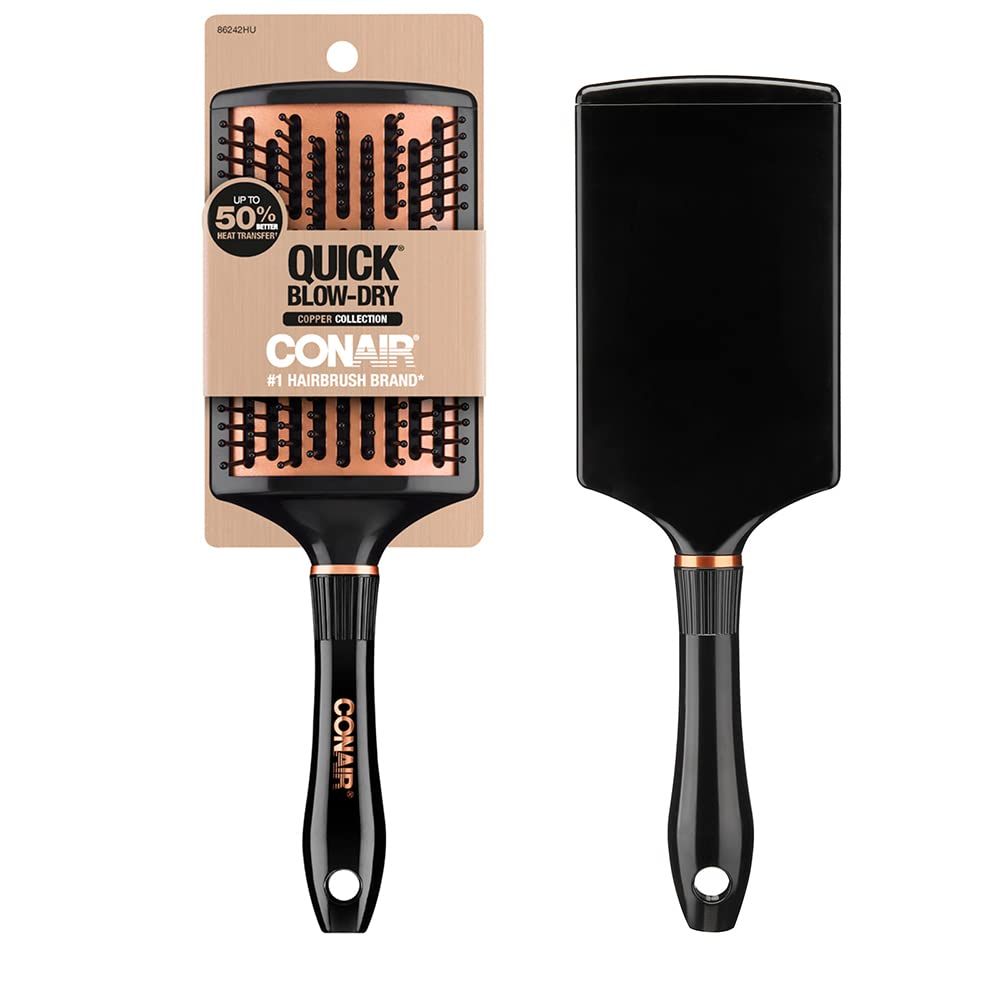 CONAIR QUICK BLOW-DRY CURVED PADDLE HAIR BRUSH C/P 24