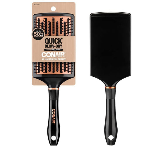 CONAIR QUICK BLOW-DRY CURVED PADDLE HAIR BRUSH C/P 24