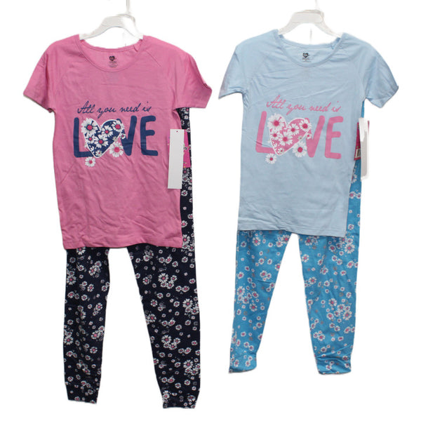 2pc "ALL YOU NEED IS LOVE" GIRLS SLEEP SET (2 ASST PRINTS -SIZE: 2T,3T,4T) C/P 24