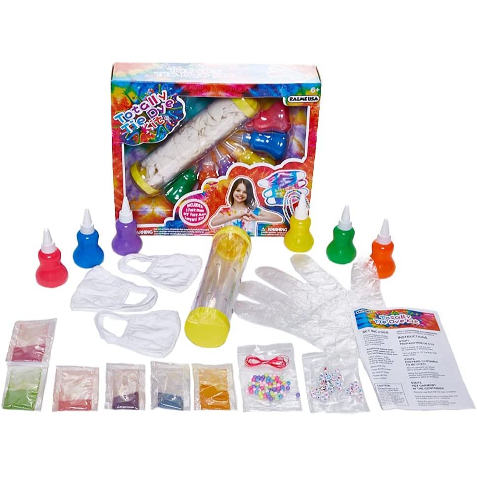 TOTALLY TIE DYE KIT (INCLUDES: 3 FACE MASK-DIY FACE MASK LANYARD KIT) C/P 12