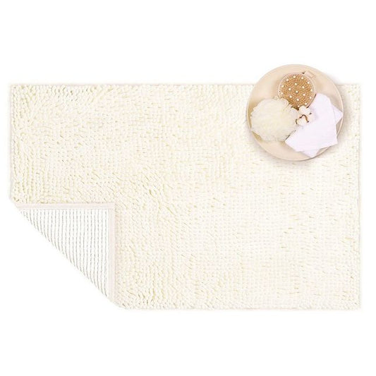 17"x24" WHITE SOLID BATHROOM RUG C/P 32