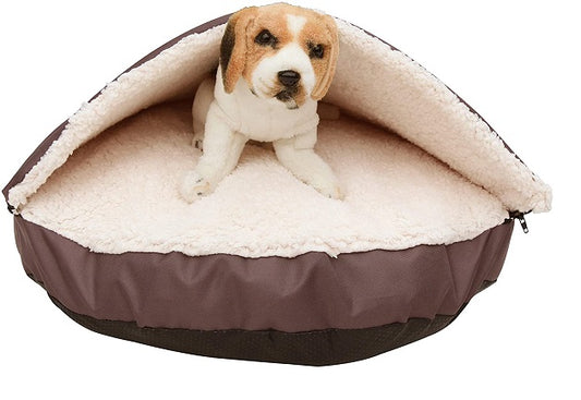 30" Dark Coffee Pet Cave, Pet Bed C/P 1