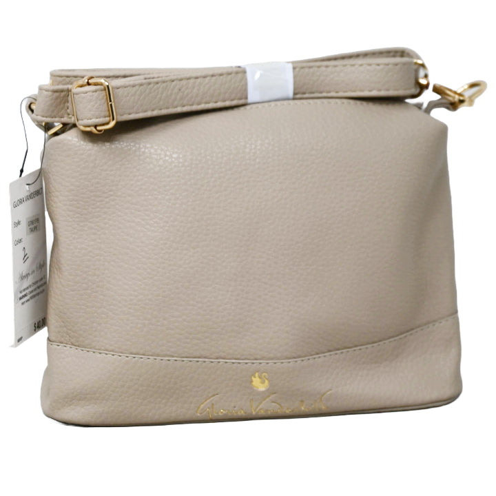 TAUPE MULTI COMPARTMENT BAG wADJUSTABLE SHOULDER STRAP C/P 12