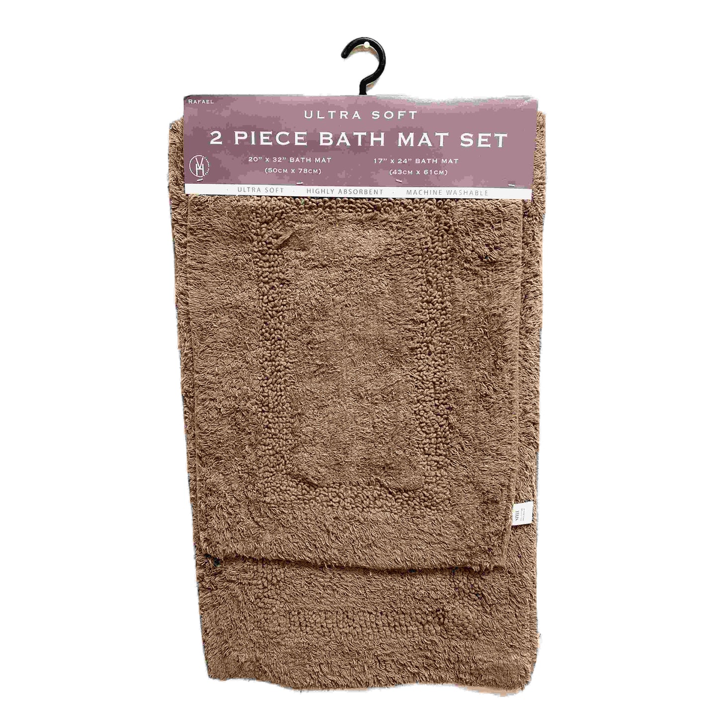 2pc RAFAEL CHARCOAL BATH MAT C/P 12