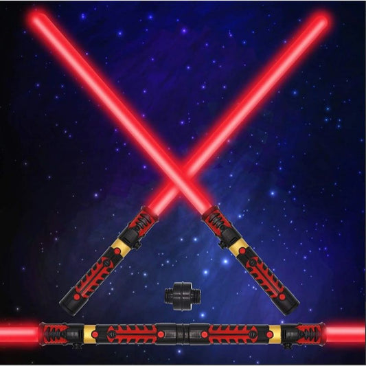 2pc Light Sabers Silver and Red Toy Set C/P 28