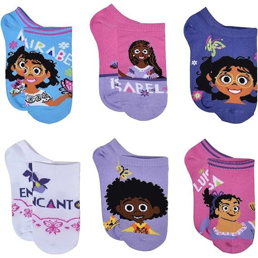 6pk ENCANTO MAGIC AWAITS NS SOCKS SIZE 6-8 C/P 24