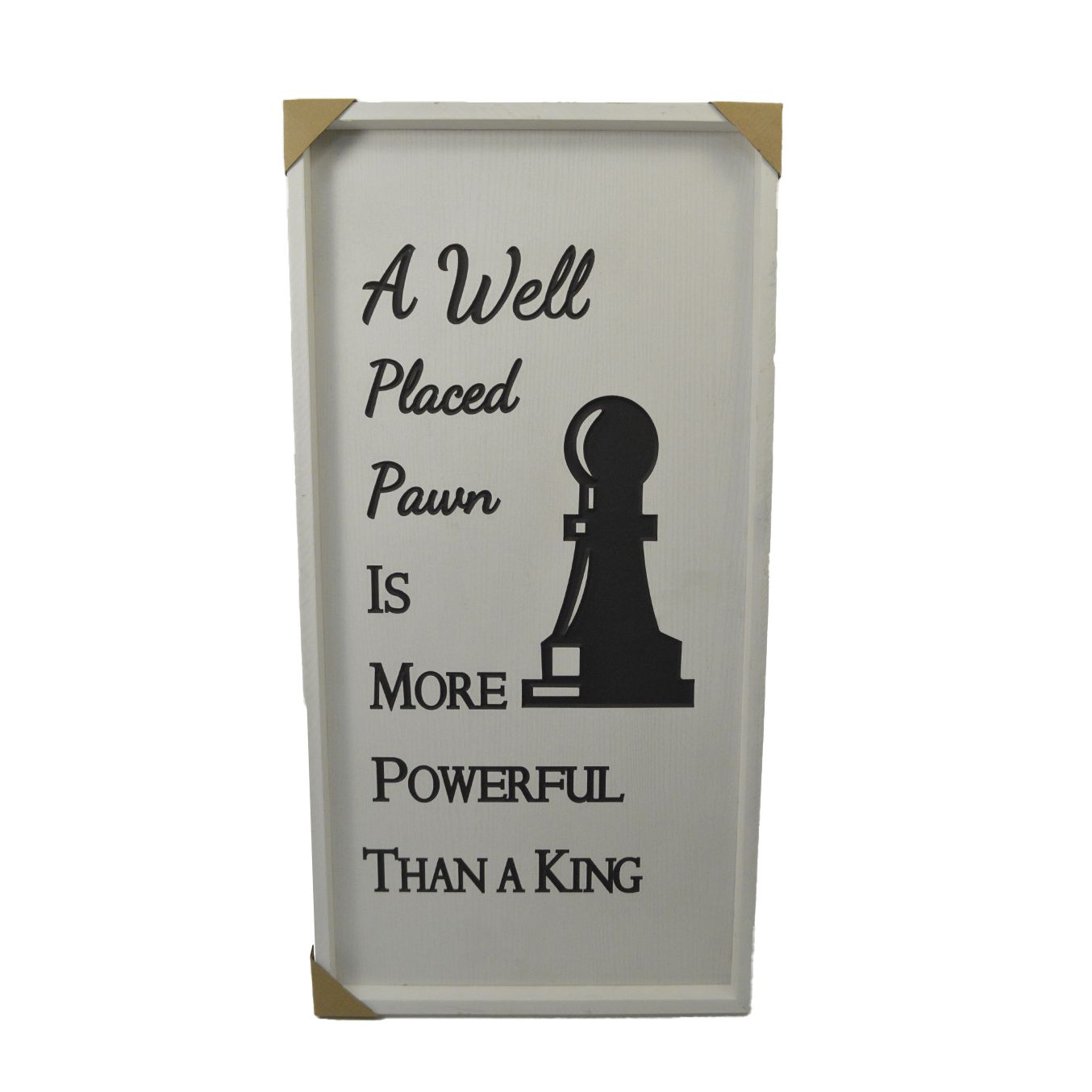 16"x31.5" CHESS WELL PLACED PAWN ENGRAVED MDF W/ WOOD FRAME C/P 4
