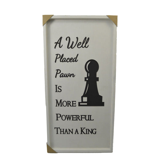 16"x31.5" CHESS WELL PLACED PAWN ENGRAVED MDF W/ WOOD FRAME C/P 4