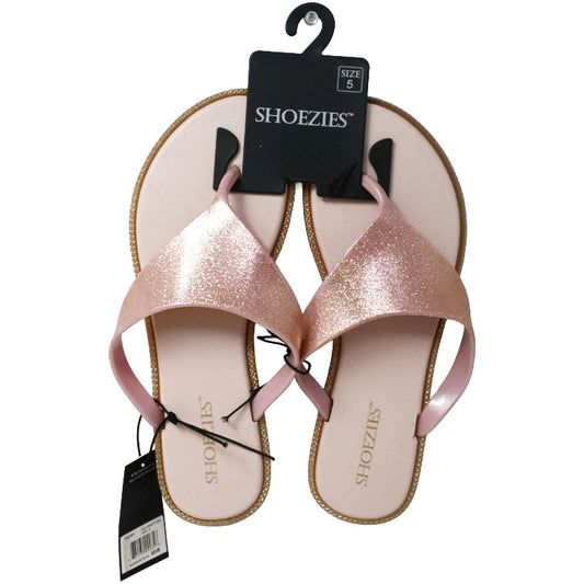 Womens Gld Glit Sandals C/P 24 SHOEZIES